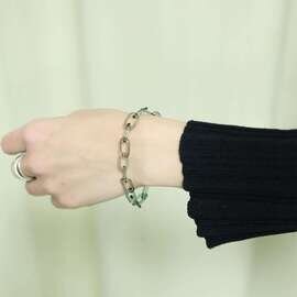 _cthruit|cthruit small chain bracelet ブレスレット 【Clear/ Black】