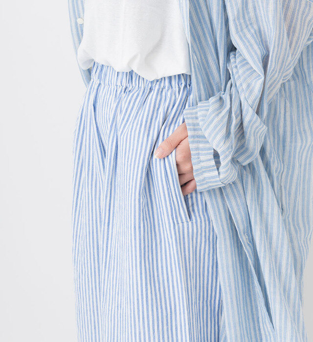 color : BLUE STRIPE , model : 162cm