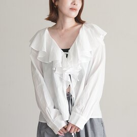 MARMARMAR|フリルリボンブラウス シャツ 長袖 ruffle ribbon blouse 3-830141 マーマーマー