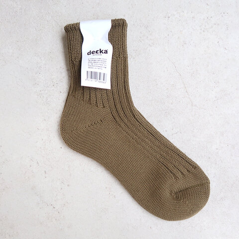 decka quality socks｜Low Gauge Rib Socks/Short Length