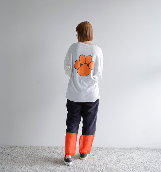 color : navy × orange / size : F