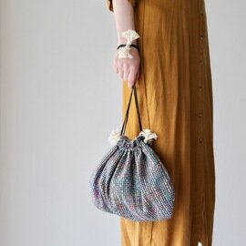 Suno&Morrison｜Silk Cotton Tweed Drawstring Bag  [ バッグ・ポーチ ]