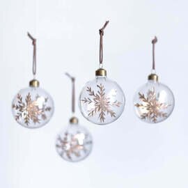 No.53 Lumen 8cm | ガラスオーナメント 4個入り
