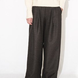 MIDIUMISOLID|【SALE 20%OFF】wool blend wide easy PT ウールブレンドワイドイージーパンツ ボトムス レディース ワイドパンツ 4-162203