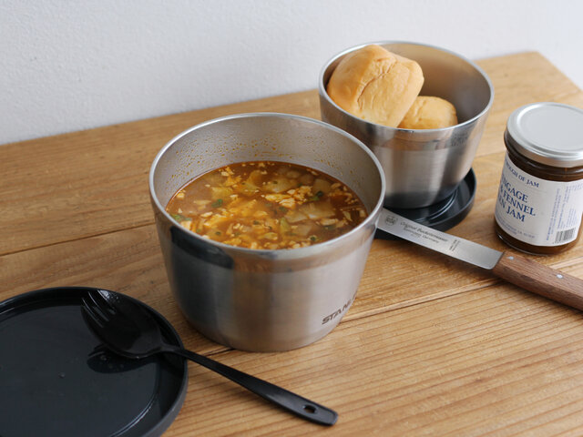 毎日のお弁当で温かいスープもいただけたら、気持ちもほっこりしてうれしいですよね。このフタ付きボウルなら、あなたのお弁当ライフがもっともっと楽しいものになりそう♪