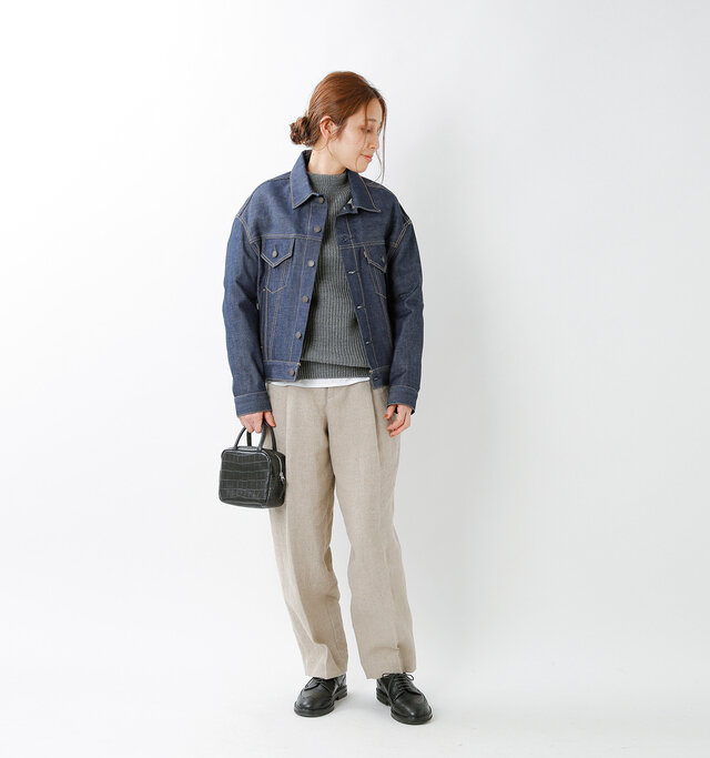 model yama:167cm / 49kg
color : indigo / size :38