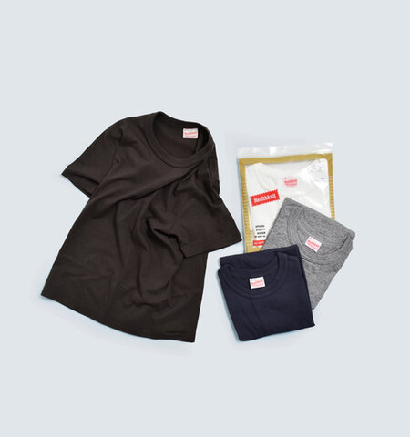 Healthknit|コットン トンプキンスジャージー クルーネック 半袖 Tシャツ 214