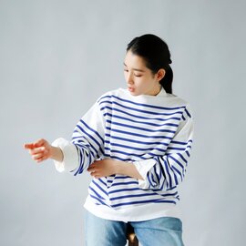 LENO｜コットンラッセルパネルボーダーバスクシャツ leno-cs001