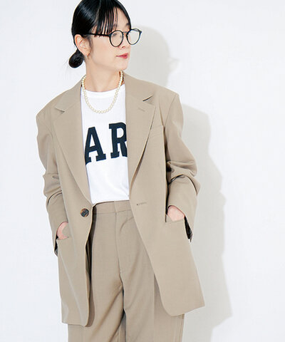 Shinzone|OVERSIZED JACKET オーバーサイズジャケット テーラードジャケット ブレザー スーツ アウター レディース ベージュ 26smsjk02