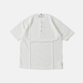 NIGEL CABOURN｜コットン ヘンリーネック シャツ “50S HENLEY NECK SHIRT” 8046-00-21025-mn Tシャツ