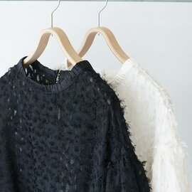 WHYTO.|ジャガードブラウス ボリューム カットソー オケージョン フォーマル WHT24FBL4053 ホワイト