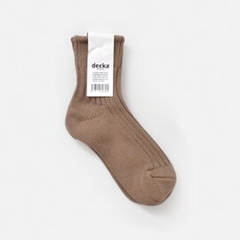 decka quality socks｜ショートレングスローゲージリブソックス low-gauge-rib-socks-yn  靴下 