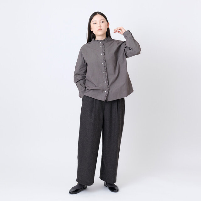 model:164cm color:グレーギンガム