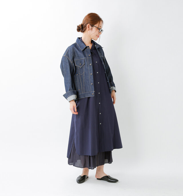 model yama:167cm / 49kg
color : indigo / size :38
