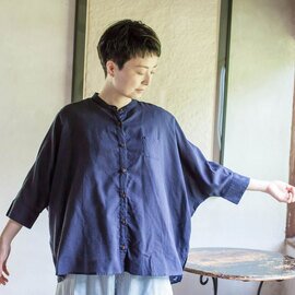 sisam|涼しい薄手のサラリドルマンワイドシャツ【七分袖】【軽い】【羽織り】