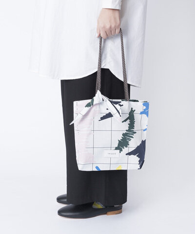 TRICOTE|COTTON CHECK PAINT MINI TOTE