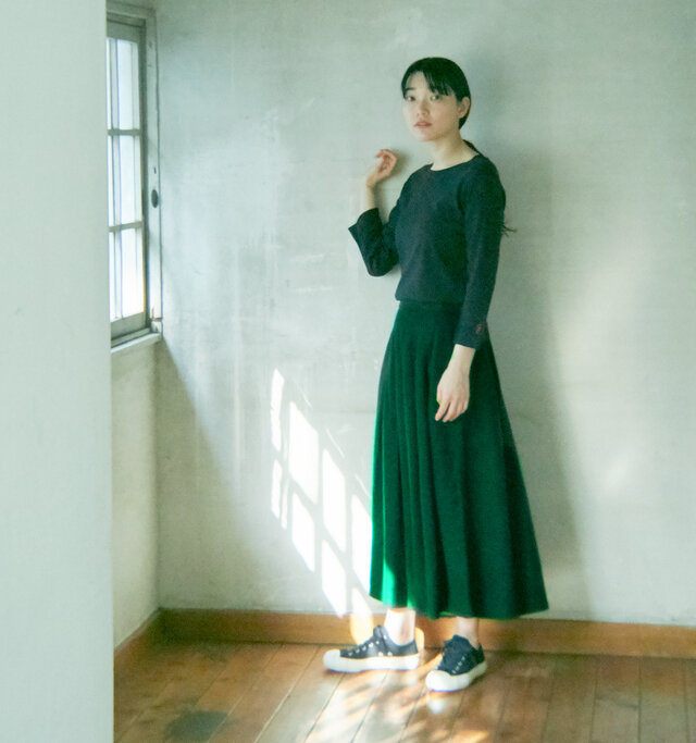 モデル165cm 着用サイズ:0(BLACK)