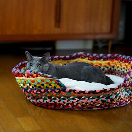 PUEBCO｜RECYCLED FABRIC BRAIDED PET BED/ペットベッド