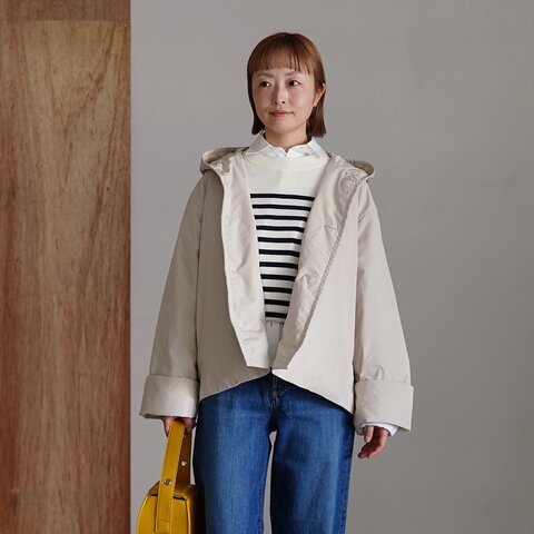 DANTON|フード付き ジャケット ライトアウター HOODED JACKET DT-A0673 PNT ダントン