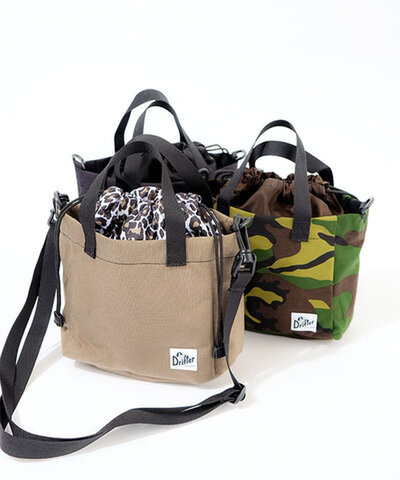 Drifter|TOLEDO トレド ショルダーバッグ バケツバッグ 鞄 斜めがけ ミニショルダー ブラック 黒 レオパード ヒョウ柄 カモ 迷彩 ナイロン DFV471001/F0/F6