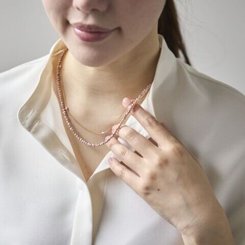 misa|misa/Kilka two way magnet clasp necklace ピンクパール