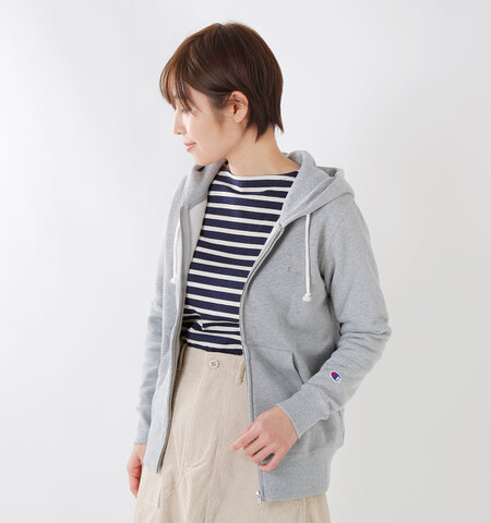 Champion|ロゴ刺繍ジップフーディースウェットパーカー cw-l107-mt