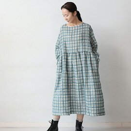 ichi Antiquités|ウールチェックワンピース kurashisha