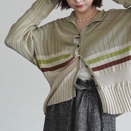JöICEADDED|コットンストライプニットセーター Cotton Striped Knit Sweater J263KN01 ジョイスアディッド