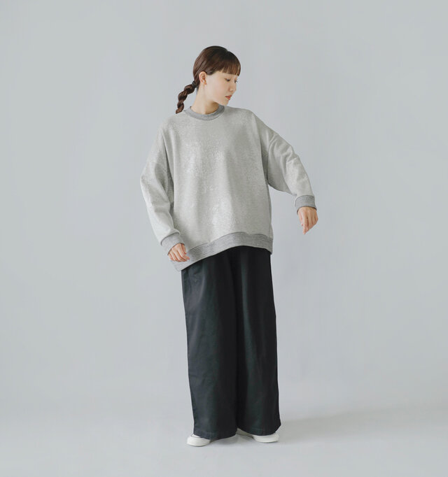 model mayuko：168cm / 55kg 
color : heather gray / size : 0