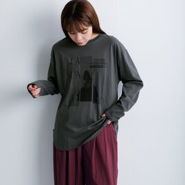 CHIGNON|OFF PHOTO プリント 長袖Tシャツ 8464-154kk