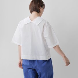 nicholson&nicholson|ウォッシュドコットン 2way 半袖 シャツ プルオーバー “TWIN W” twin-w【2026ss先行受注会】