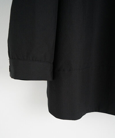 Mochi｜ tulle collar shirt [ms24-sh-01/black] チュールカラーシャツ