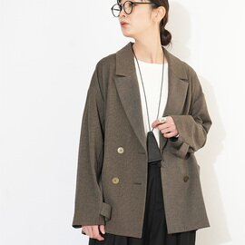 CYNICAL|【SALE 20%OFF】ダブルジャケット ソフトフランネル レディース 上着 オーバーサイズ ライトアウター 552-94031
