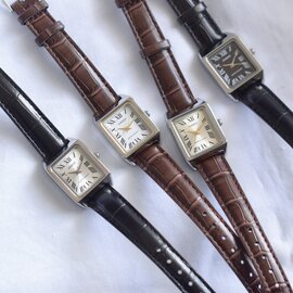 CASIO｜スクエアケースレザーベルト腕時計 ltp-v007l-1b-7b-9b-rf