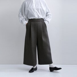 SI-HIRAI|コットン ダブルニット タック アンクルワイドパンツ chaw26-8014 【2026aw先行受注会】