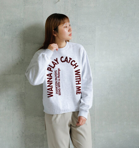 Le Melange|10oz コットン ロゴ トレーナー 8411001-kk