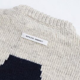 one fifth｜HANDKNIT 1PLY SET-IN SLEEVE -BIG LOGO