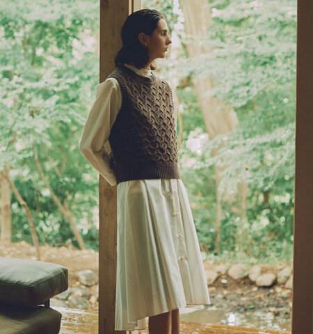 A line band collar shirt onepiece