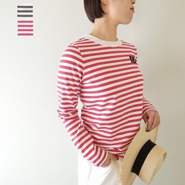 R&D.M.Co-|裏起毛 BORDER SPY EYE CREW NECK L/T-SH(OLD7739)