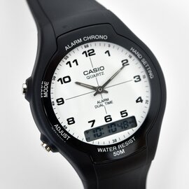 CASIO｜スタンダード アナデジ 腕時計 カシオ aw-90h-7bvdf