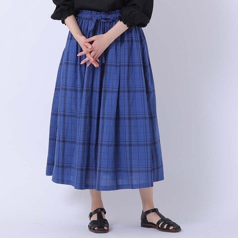 TUTIE.|コットンドビーシンプルチェックスカート