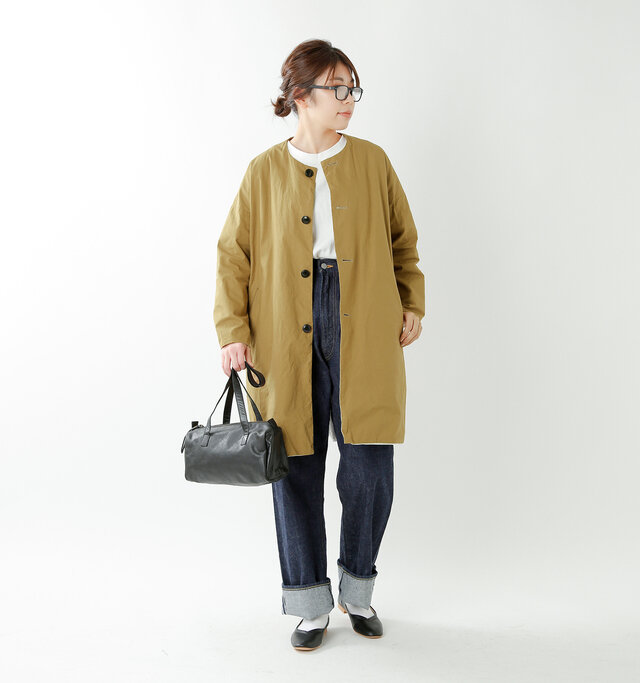 model hikari:165cm / 48kg
color : walnut / size : 1(S)
