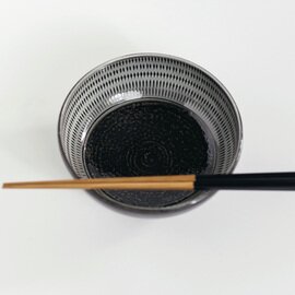 鬼丸豊喜窯|5寸鉢(飛鉋・内黒)小石原焼