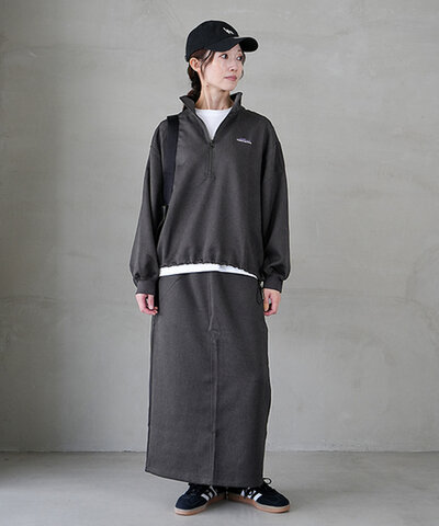 THOUSAND MILE|ジップブルゾン&長袖Tシャツ&スカートセットアップ ZIP BLOUSON&LONG T-SHIRT&SKIRT SET UP 3点セット tm252wl50402