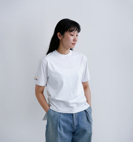 CLOTH ACROSS|コットン 天竺 エッジング加工 刺繍 半袖Tシャツ S/S T OVERTHINK ca26s10