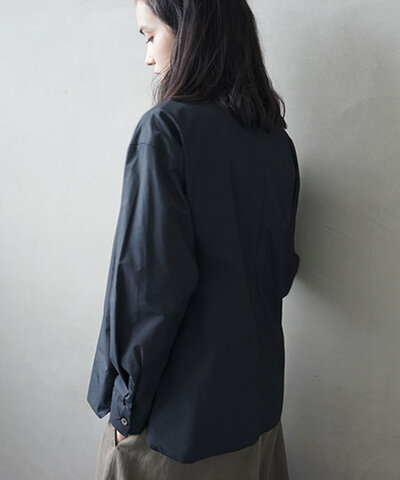 Mochi｜petit high necked shirt [ms02-sh-01/black]