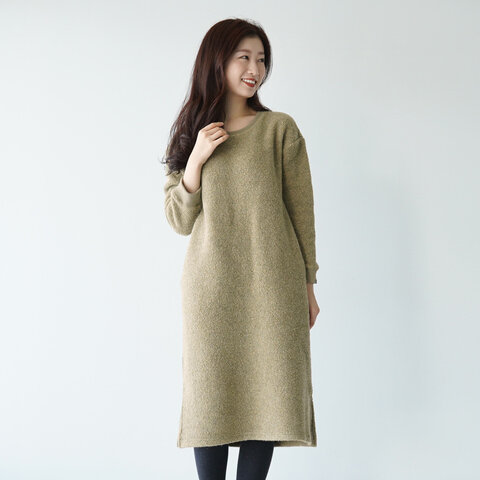 MOUNTAIN EQUIPMENT|クルーネック ウール ボア ワンピース WOOL BOA ONE PIECE ワンピ チュニック 424712 マウンテンイクイップメント