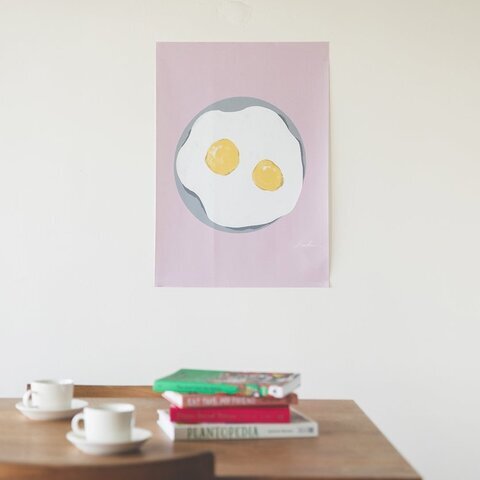 nunocoto｜ファブリックポスター：Egg（スズキカホ）