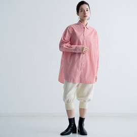 MANON|100/2 POPLIN STRIPE BIG SHIRT