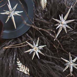 No.74 Starra Silver | ガラスオーナメント 4個入り
